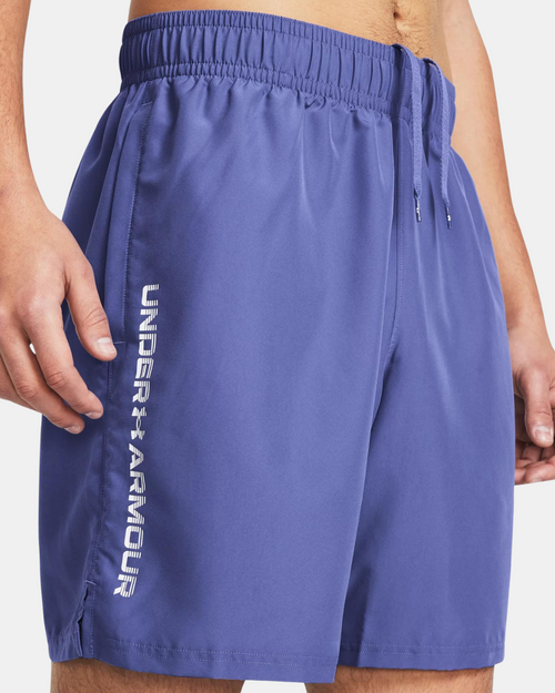 Kurze Under Armour Woven Wordmark – Violett - Footkorner