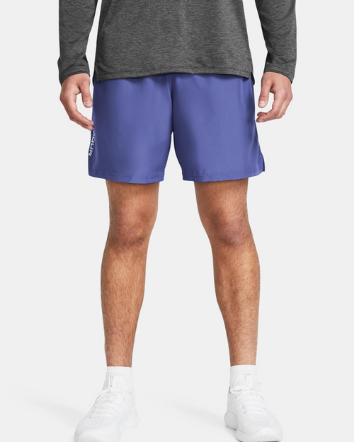 Kurze Under Armour Woven Wordmark – Violett - Footkorner