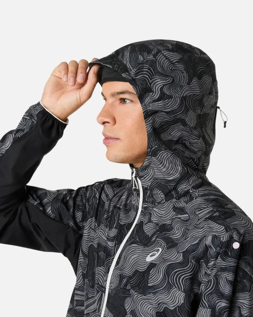 Asics Fujitrail packbare Jacke - Grau - Footkorner