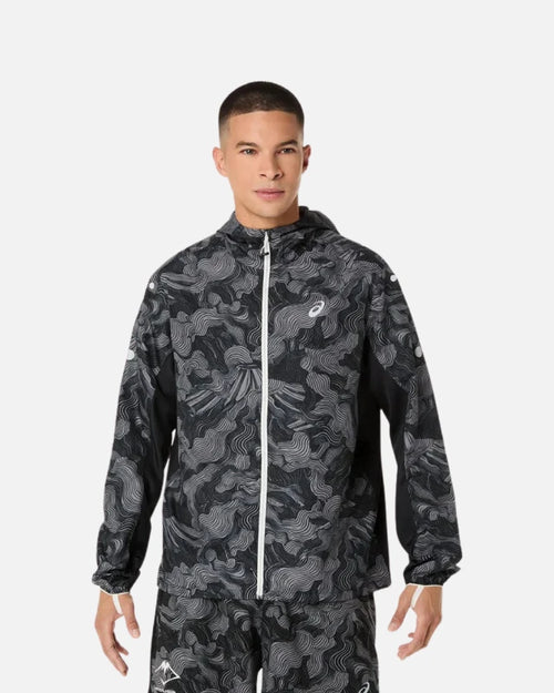 Asics Fujitrail packbare Jacke - Grau - Footkorner
