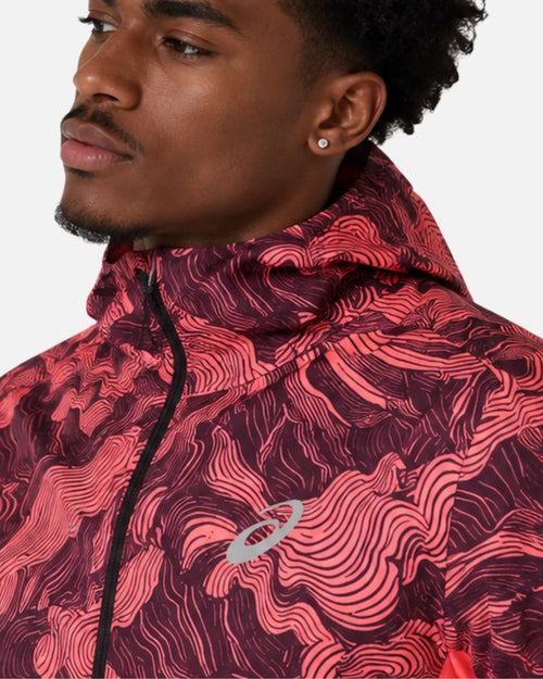 Veste Asics Fujitrail packable - Rouge - Footkorner