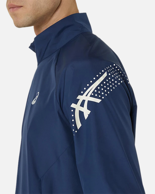 Veste Asics Running Icon - Bleu/Blanc - Footkorner
