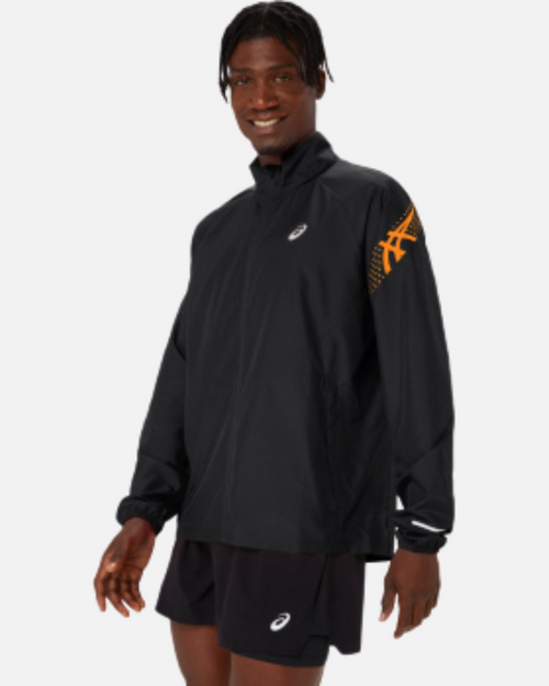 Veste Asics Running Icon - Noir/Orange - Footkorner