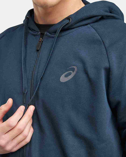 Sudadera con capucha Asics FZ grande - Azul/Gris - Footkorner