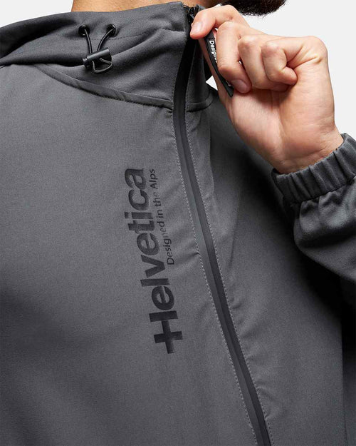 Helvetica Beta Kapuzenjacke – Grau - Footkorner