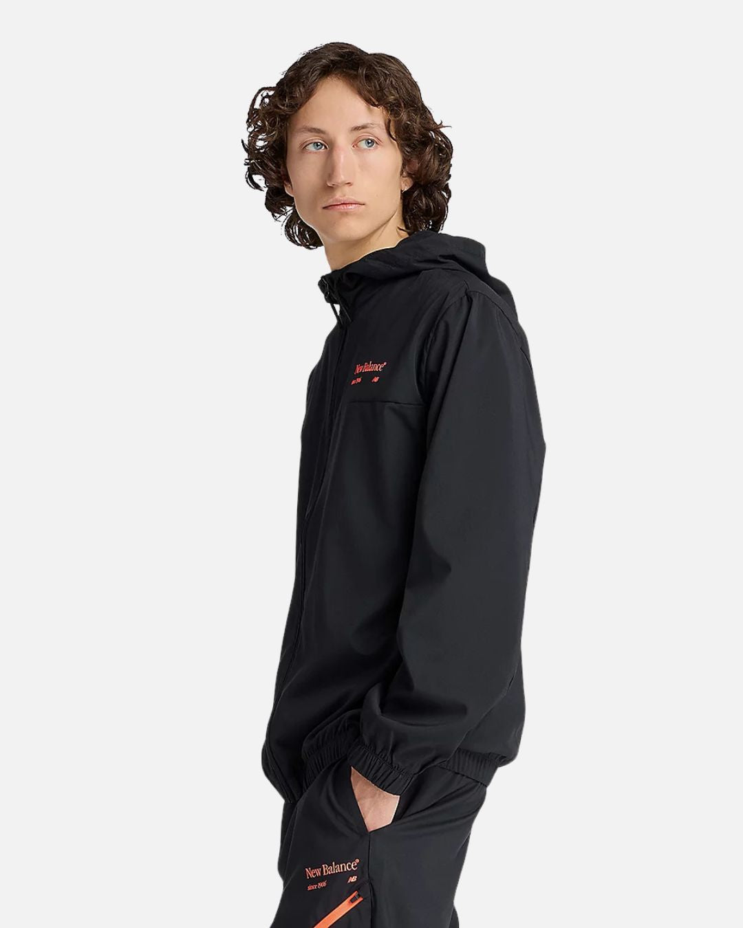 FootkornerVeste à capuche New Balance Reimagined Woven Graphic - Noir