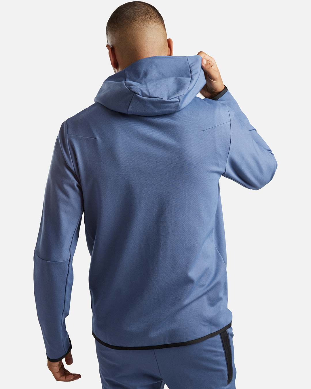 Giacca leggera con cappuccio Nike Tech Fleece - Blu/Nero