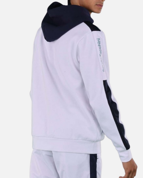 Sergio Tacchini Ginnico Hooded Jacket - White/Blue - Footkorner