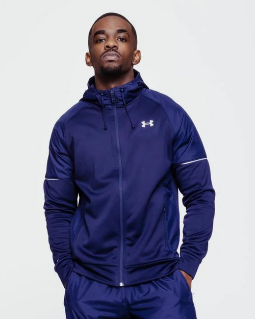 Veste à capuche Under Armour RunningÂ® Fleece Storm - Bleu - Footkorner