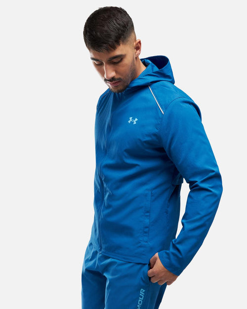 Under Armour Launch Hooded Jacket - Blue - Footkorner
