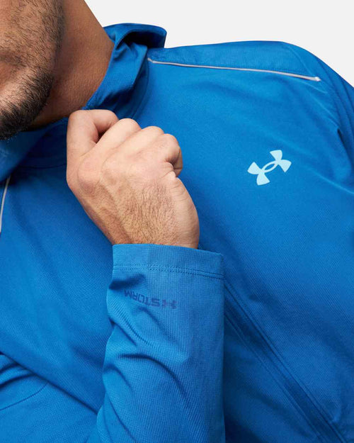 Under Armour Launch Hooded Jacket - Blue - Footkorner