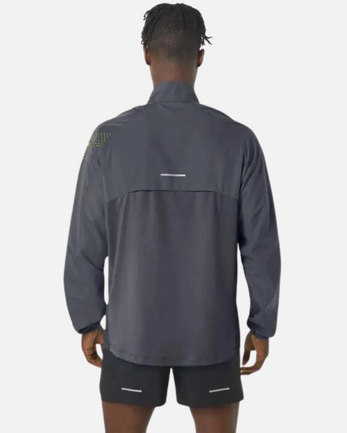 Chaqueta cortavientos Asics Running Icon - Gris/Amarillo - Footkorner
