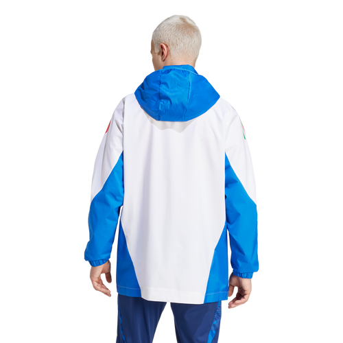 Italian Windbreaker Jacket - White/Blue - Footkorner