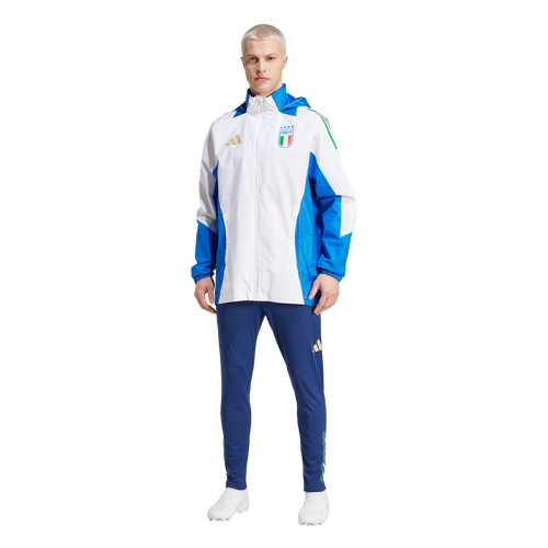 Italian Windbreaker Jacket - White/Blue - Footkorner