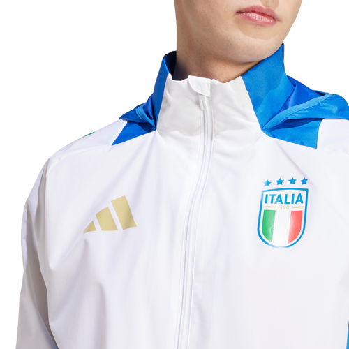 Italian Windbreaker Jacket - White/Blue - Footkorner