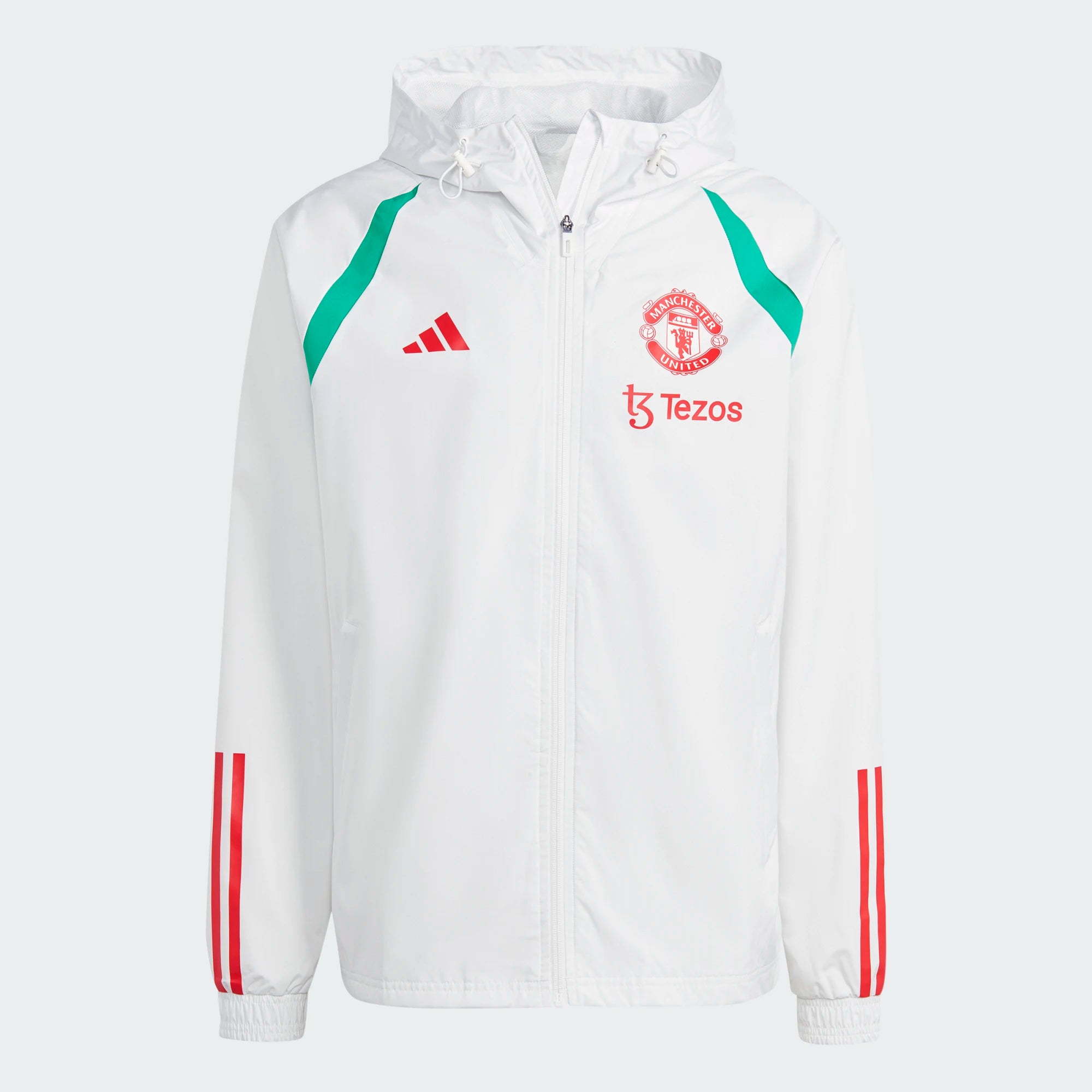FootkornerManchester United Windjacke 2023/2024 – Weiß/Rot/Grün