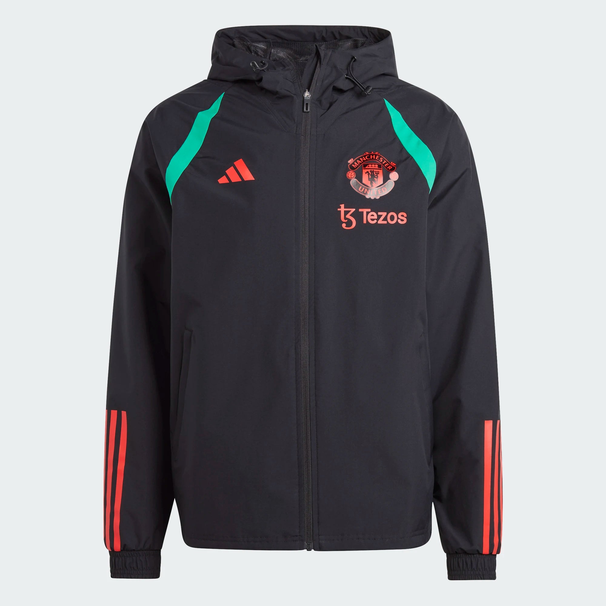 FootkornerVeste Coupe-Vent Manchester United 2023/2024 - Noir/Rouge/Vert
