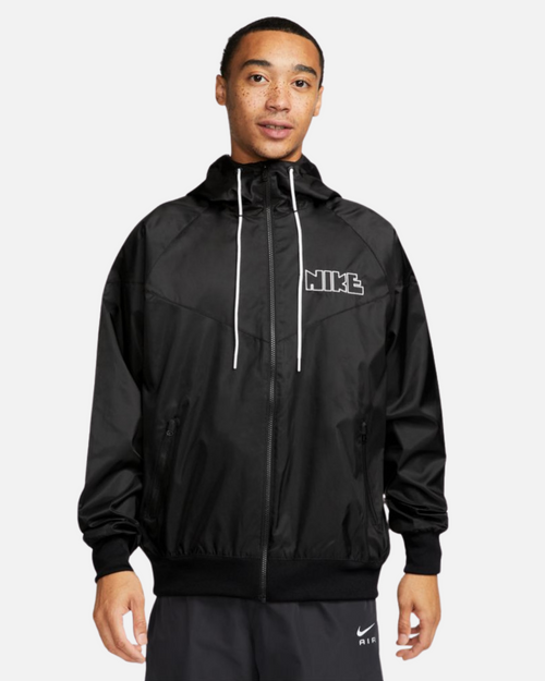 Chaqueta cortavientos Nike Windrunner - Negro/Blanco - Footkorner