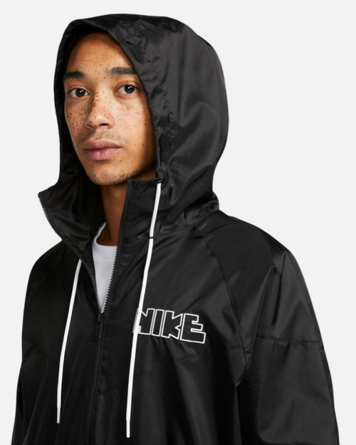 Chaqueta cortavientos Nike Windrunner - Negro/Blanco - Footkorner