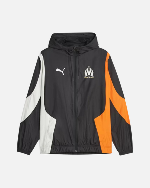 Veste de survêtement OM - Noir/Orange - Footkorner