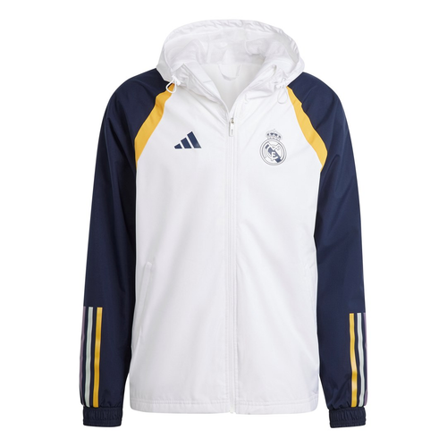 Giacca a vento del Real Madrid - Bianco/Blu/Giallo - Footkorner