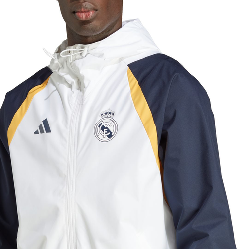 Giacca a vento del Real Madrid - Bianco/Blu/Giallo - Footkorner
