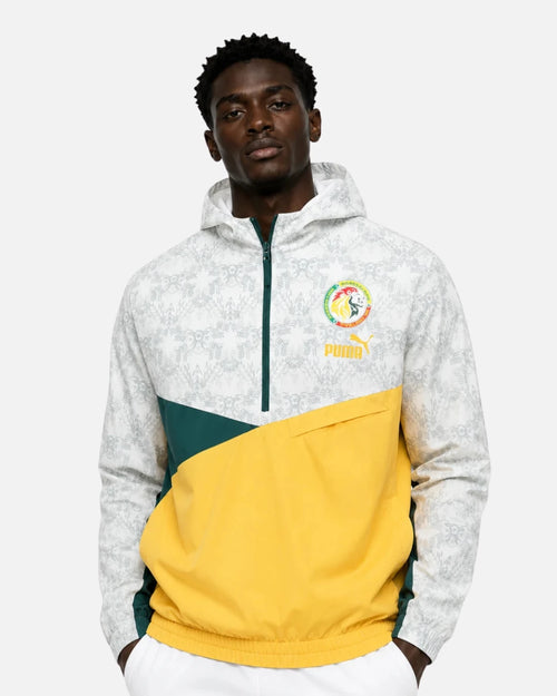 Chaqueta cortavientos Senegal - Blanco/Verde/Amarillo - Footkorner