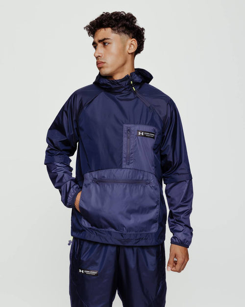 Under Armor Rush Windbreaker Jacket - Blue - Footkorner
