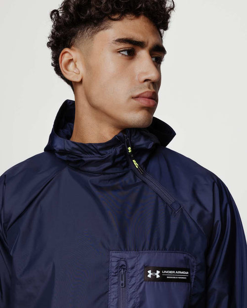 Under Armor Rush Windbreaker Jacket - Blue - Footkorner