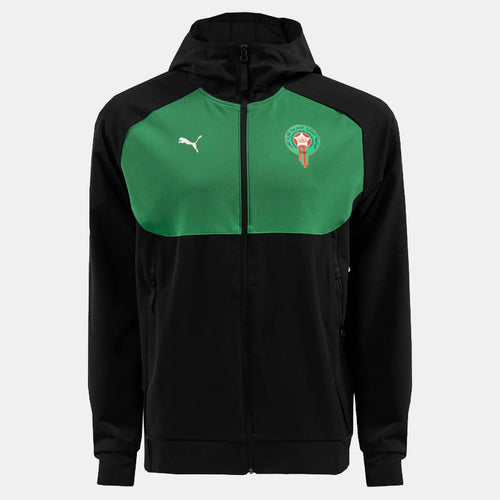 Veste de survêtement Maroc Pumatech 2024/2025 - Noir/Vert - Footkorner