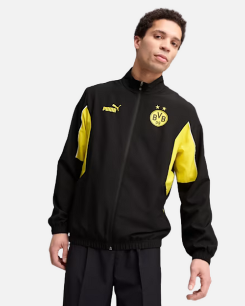 Veste de survêtement Dortmund 2025 - Noir/Jaune - Footkorner