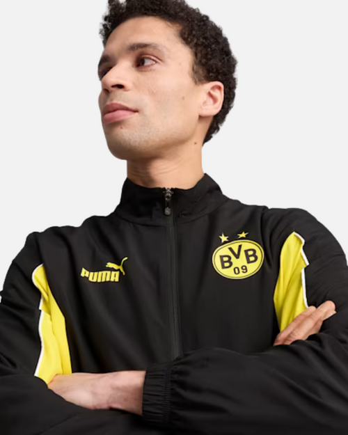 Veste de survêtement Dortmund 2025 - Noir/Jaune - Footkorner