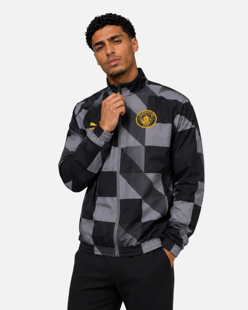 Manchester City Track Jacket 2022/2023 - Black/Grey/Yellow - Footkorner