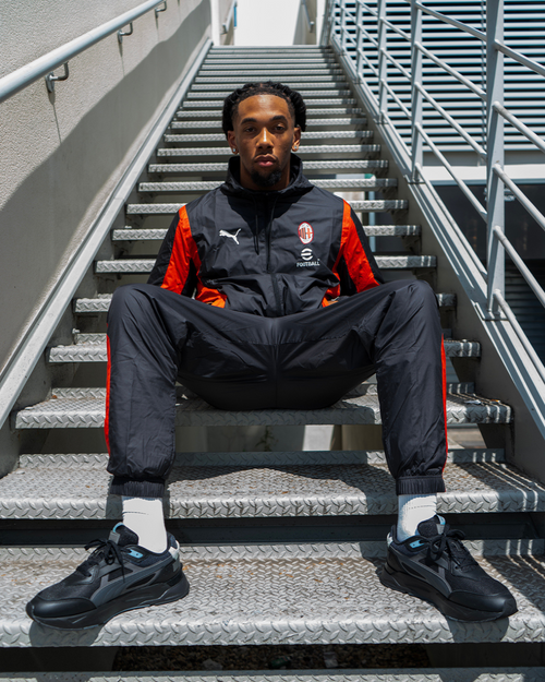 Veste de survêtement Milan AC - Noir/Rouge - Footkorner