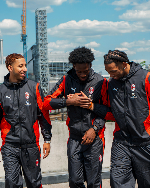 Veste de survêtement Milan AC - Noir/Rouge - Footkorner