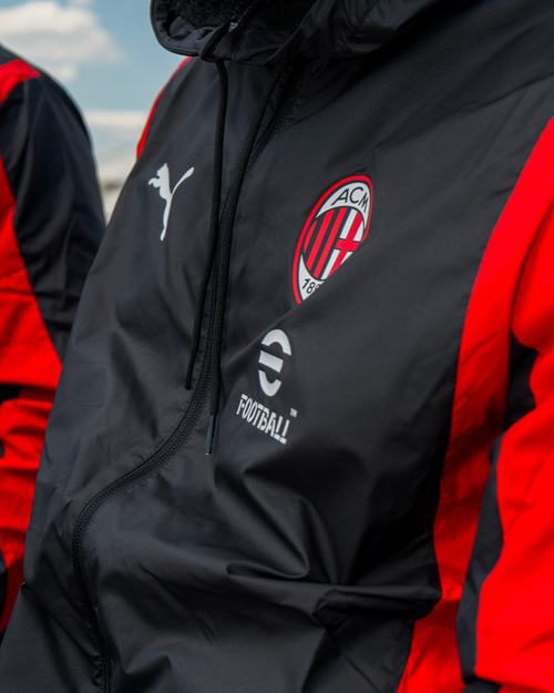 Veste de survêtement Milan AC - Noir/Rouge - Footkorner