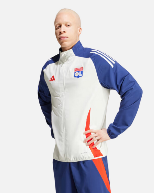 Veste de survêtement OL 2024/2025 - Bleu/Blanc - Footkorner