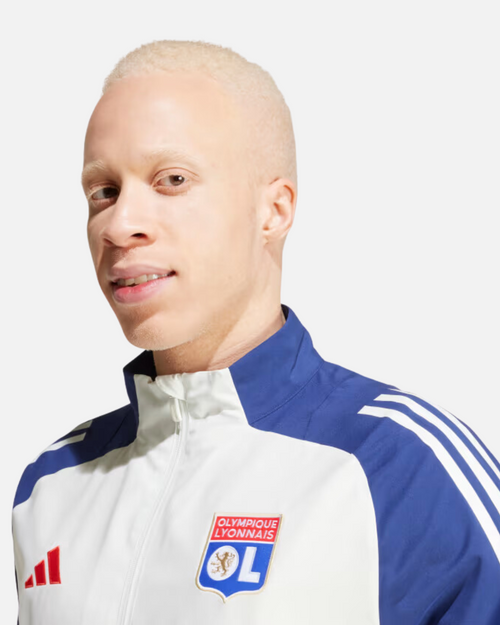 Veste de survêtement OL 2024/2025 - Bleu/Blanc - Footkorner