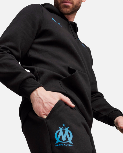 Pantalon de survêtement OM 2024/2025 - Noir/Bleu - Footkorner