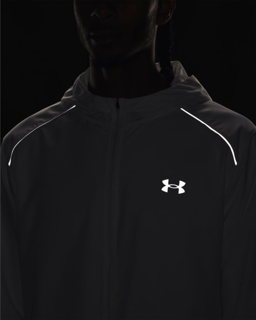 FootkornerChaqueta de chándal Under Armour Running Storm - Blanco