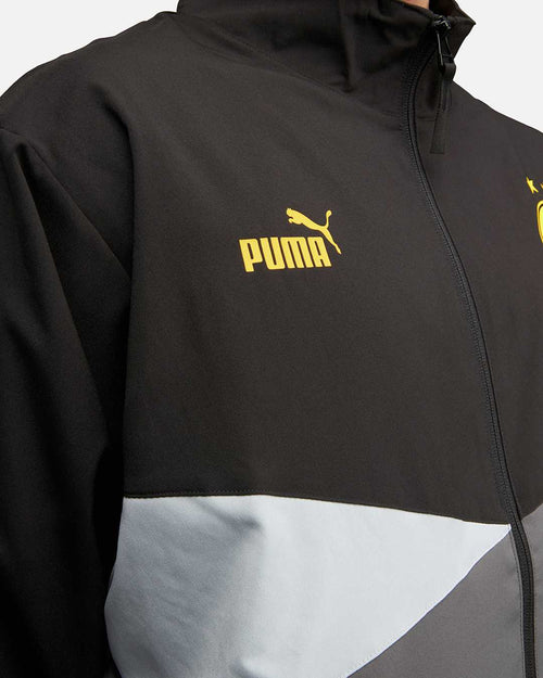 Veste de survêtement Dortmund - Noir/Gris/Blanc - Footkorner