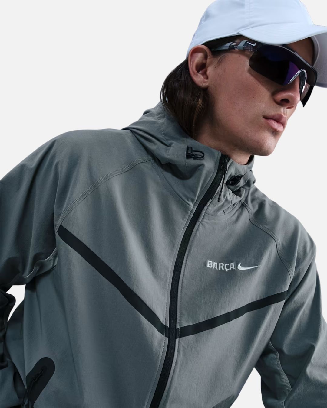 FootkornerVeste de survêtement FC Barcelone Windrunner - Gris
