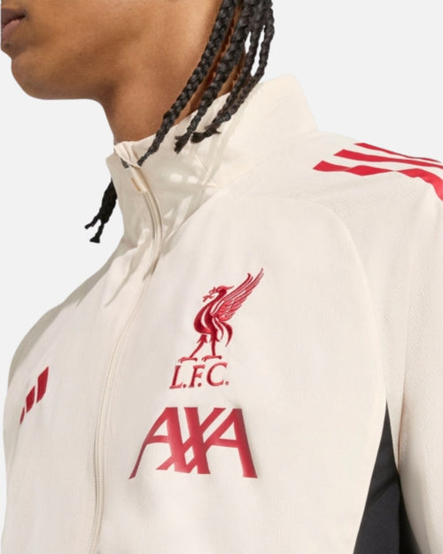 Veste de survêtement Adidas Liverpool 2025/2026 - Blanc/Rouge - Footkorner
