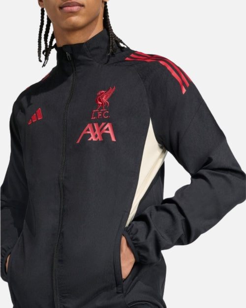 Veste de survêtement Adidas Liverpool 2025/2026 - Noir/Rouge - Footkorner