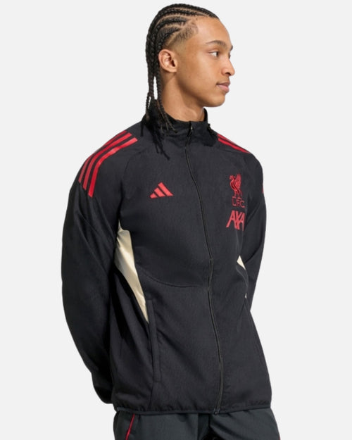 Veste de survêtement Adidas Liverpool 2025/2026 - Noir/Rouge - Footkorner