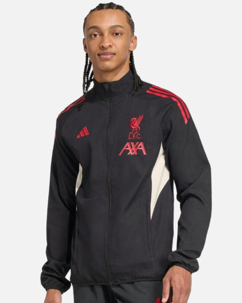 Veste de survêtement Adidas Liverpool 2025/2026 - Noir/Rouge - Footkorner