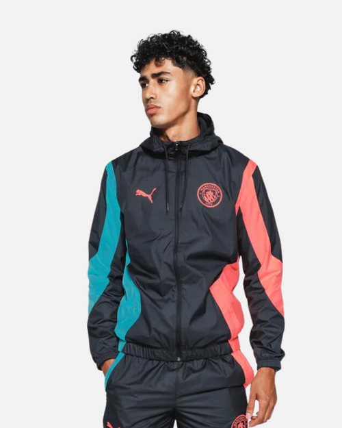 Giacca da allenamento Manchester City 2023/2024 - Nero/Blu/Rosa - Footkorner