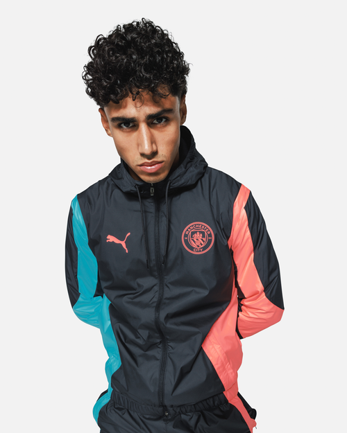 Giacca da allenamento Manchester City 2023/2024 - Nero/Blu/Rosa - Footkorner