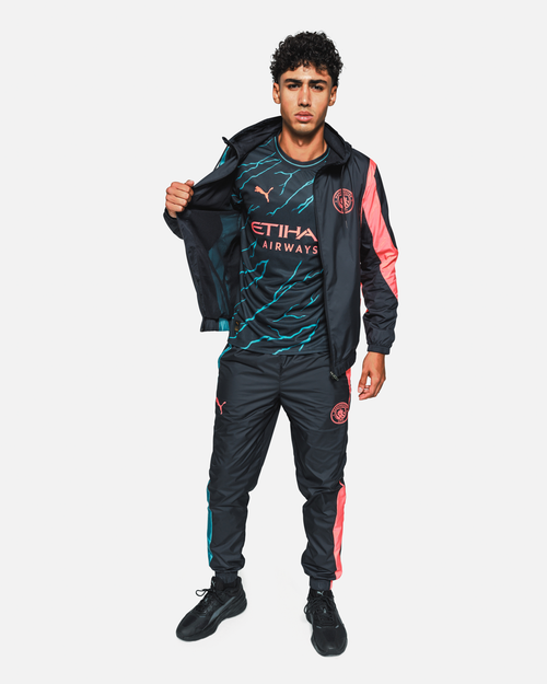 Giacca da allenamento Manchester City 2023/2024 - Nero/Blu/Rosa - Footkorner