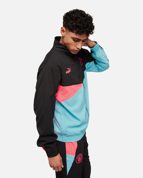 Chaqueta de entrenamiento Manchester City 2024 - Negro/Azul/Rosa - Footkorner